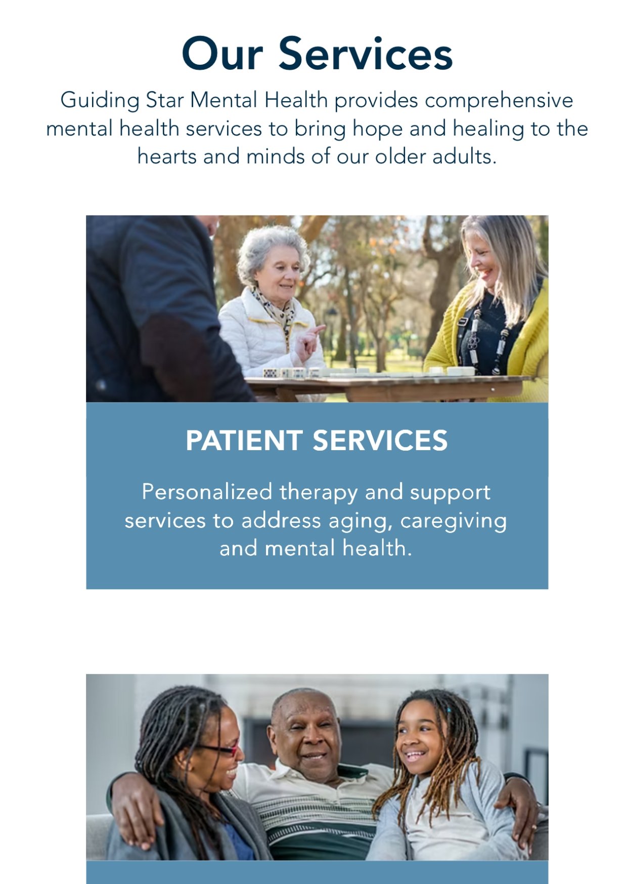 Guiding Star Mental Health mobile website by HLF Media