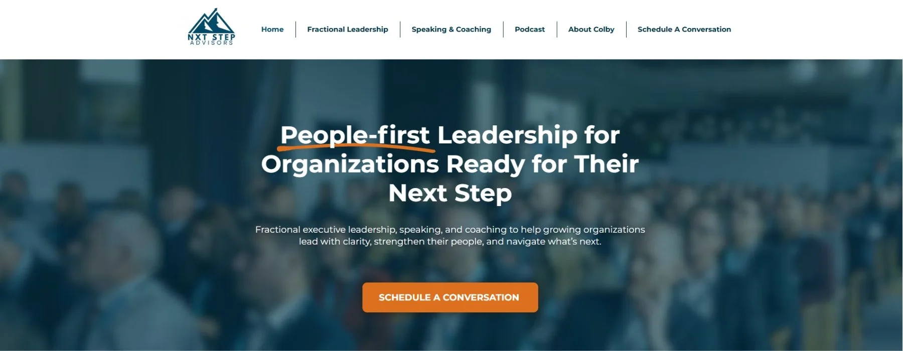 NXT Step Advisors homepage website design