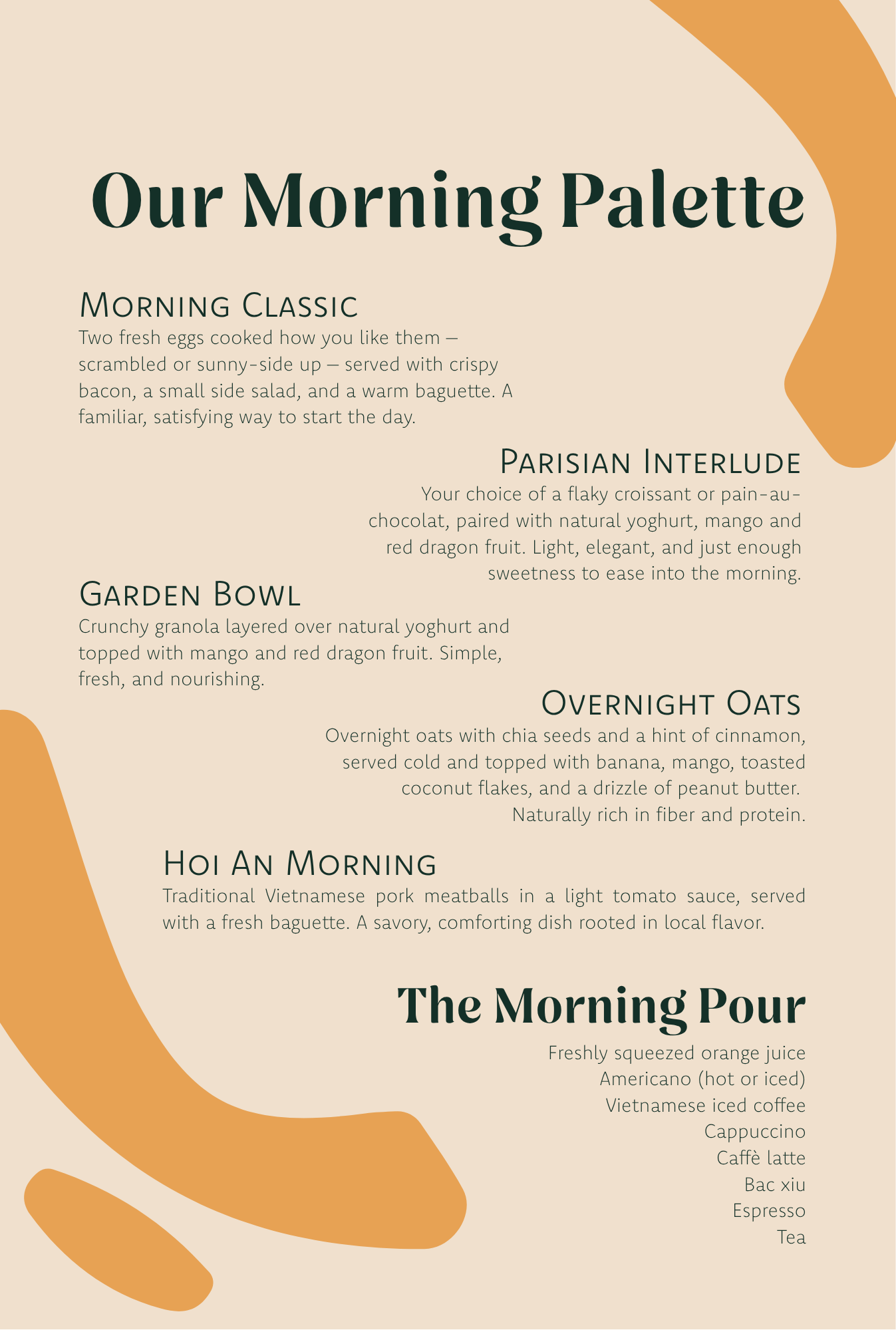 Breakfast Menu