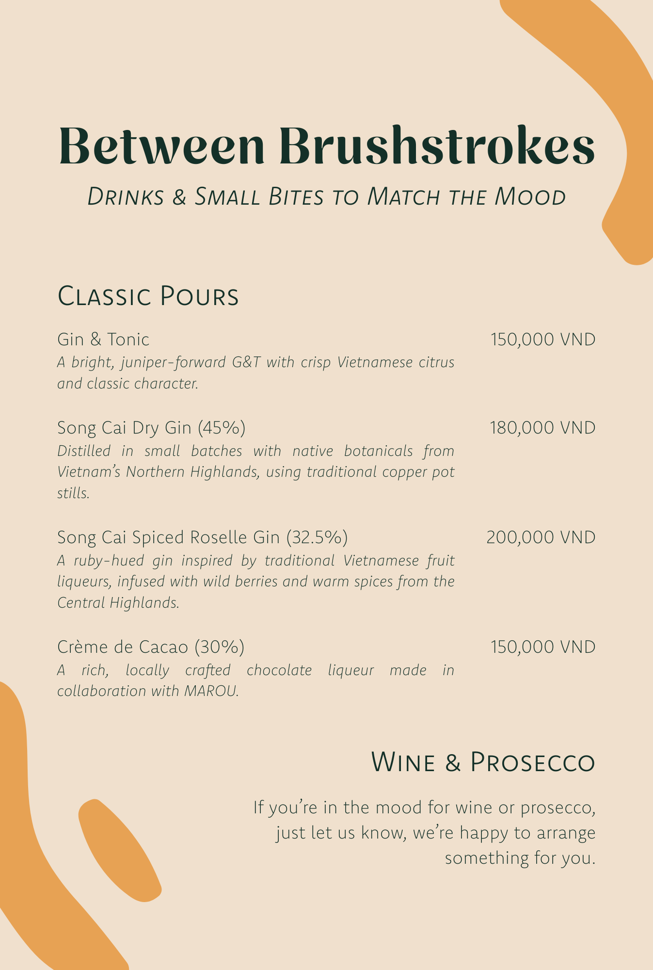 Drinks Menu Page 3