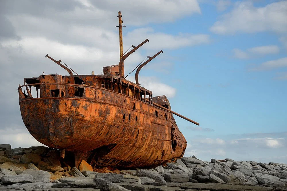 Plassey shipwreck, Inisheer, Aran Islands, Ireland