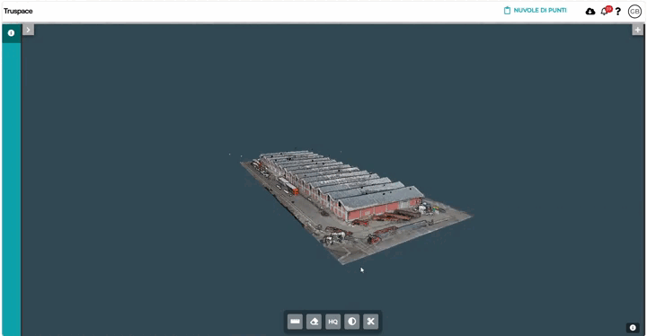Viewer Nuvola di Punti - anteprima interfaccia Truspace
