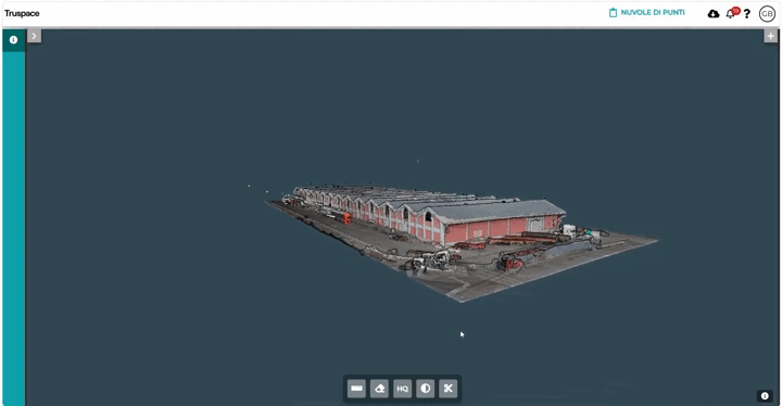 Viewer Nuvola di Punti - anteprima interfaccia Truspace
