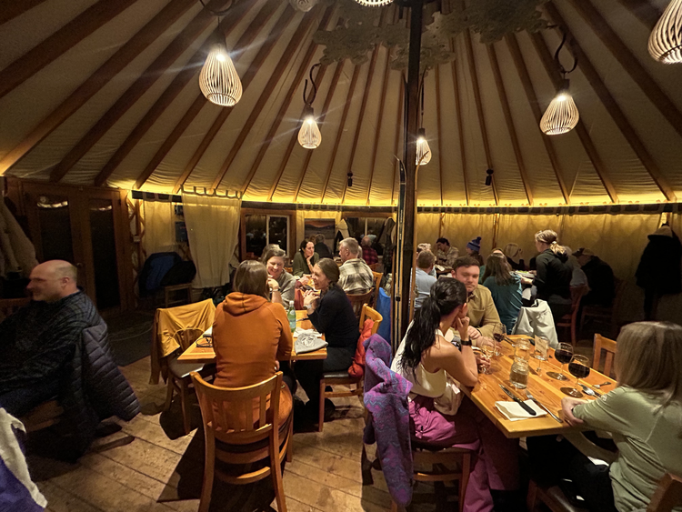 yurt dinners at magic meadows