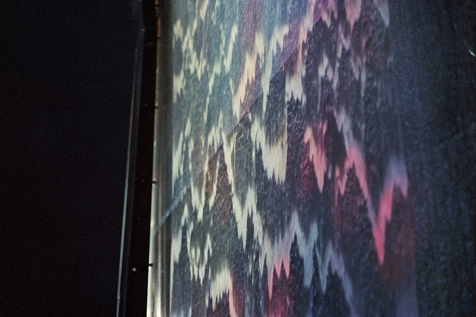 Pink light and pigment patterns in flowing Watercolour water in 2024