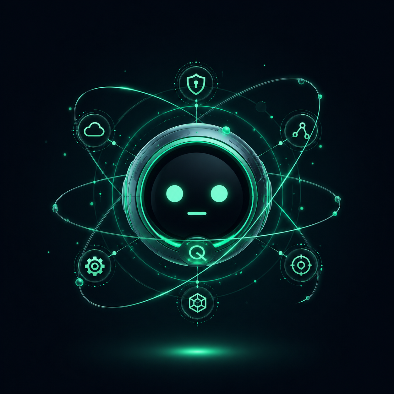 Q-Bot, AI Brand Mascot de CYBERQUANTICO