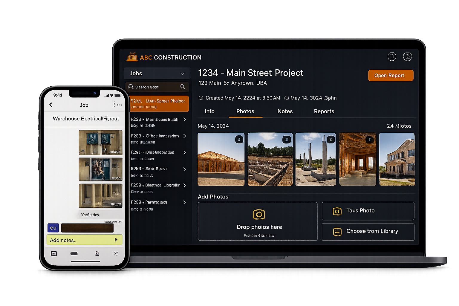 WorkPhotos app and dashboard example