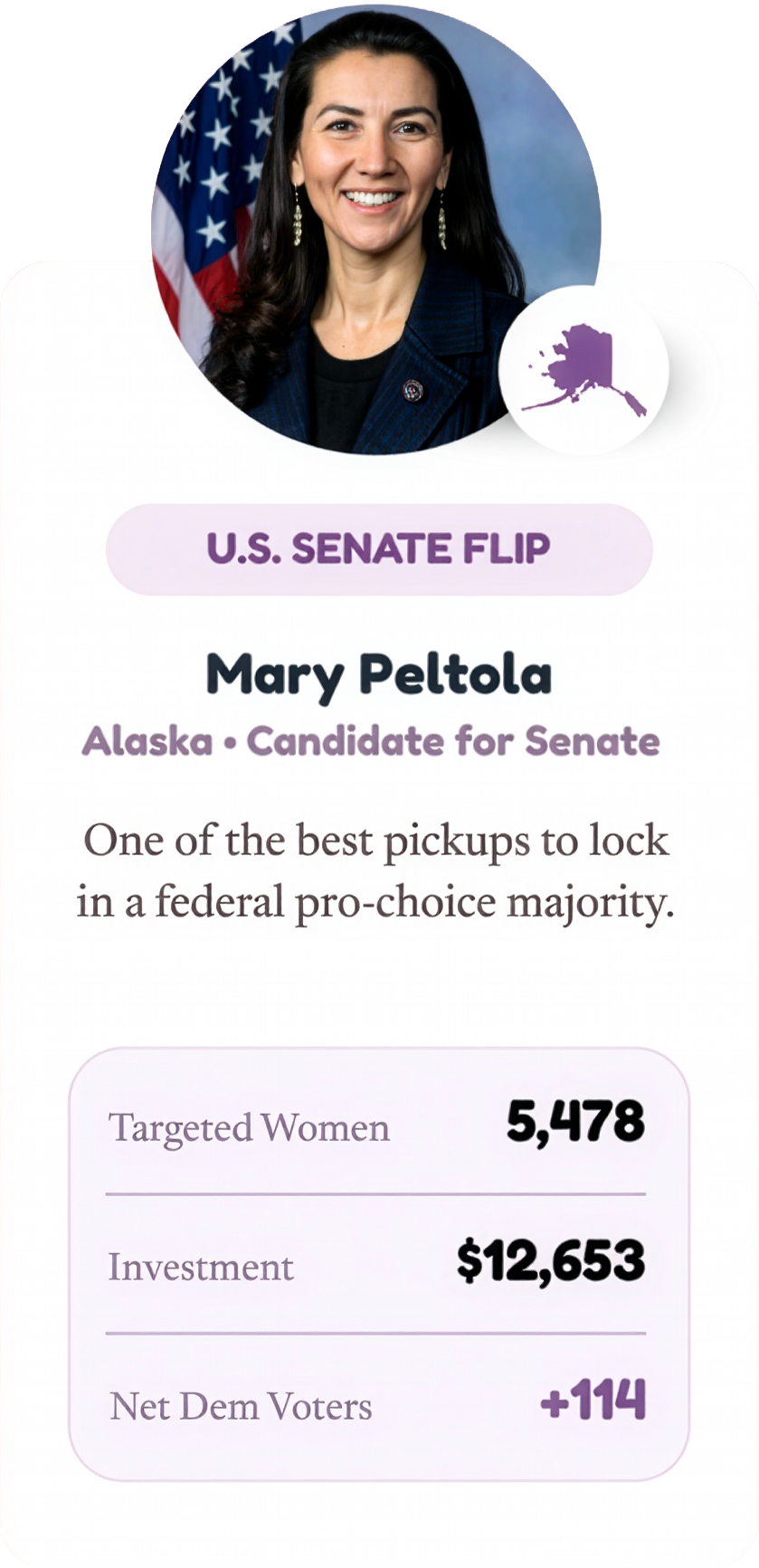 Mary Peltola - U.S. Senate Flip