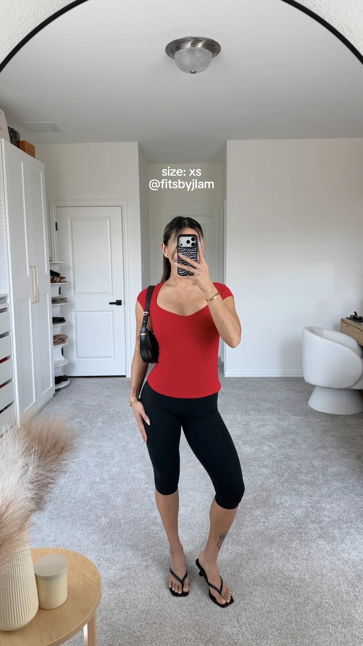 Red Bra Tee & Capris