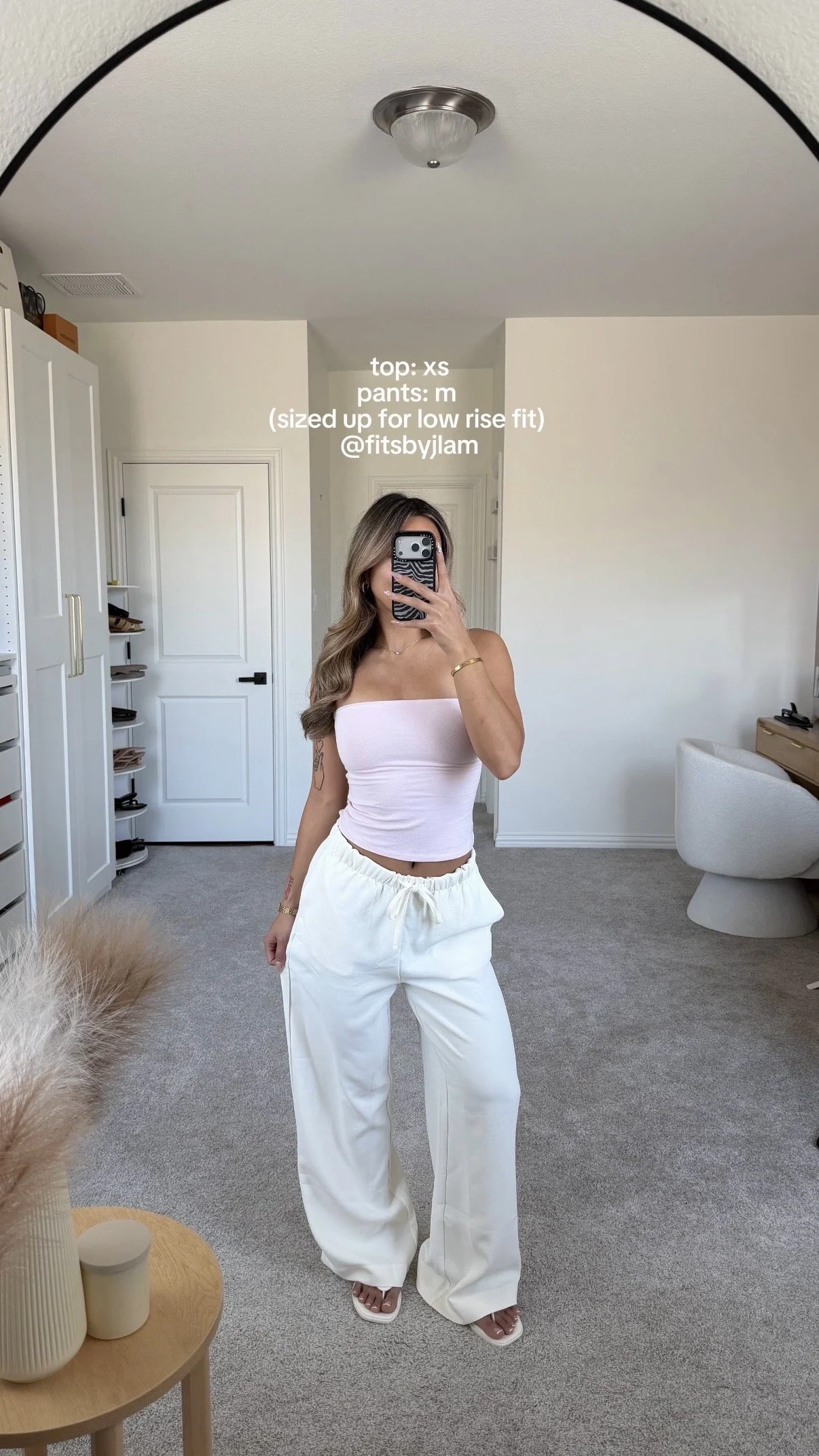 Tube Top & Cream Wide Leg