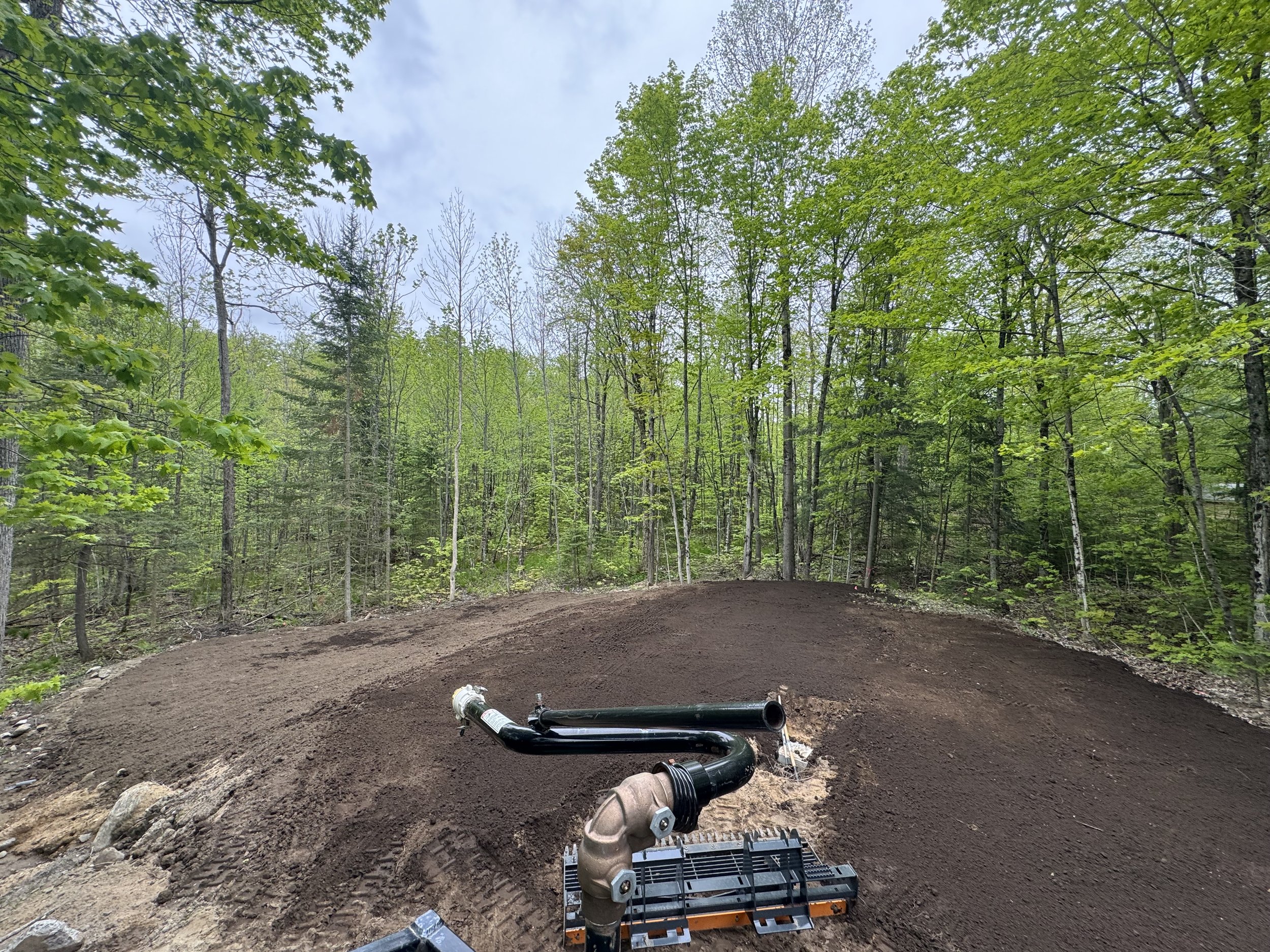Before hydroseeding on a disturbed site in Rosseau