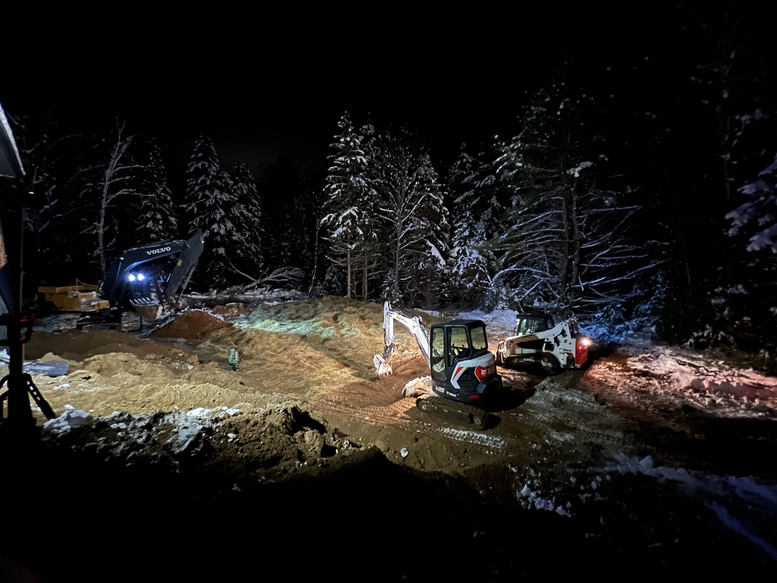 Lot development and grading on a Muskoka property