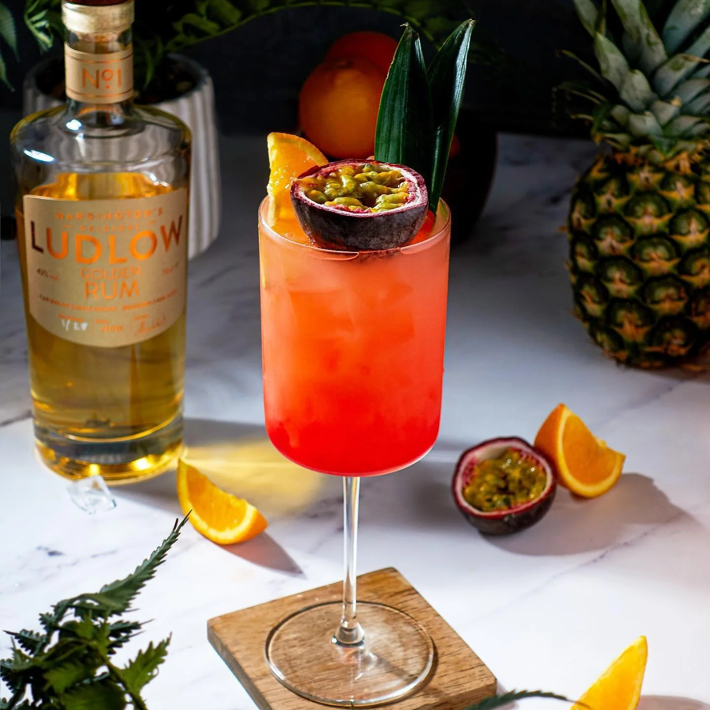 Pineapple Rum Punch cocktail recipe by Gin & Domic
