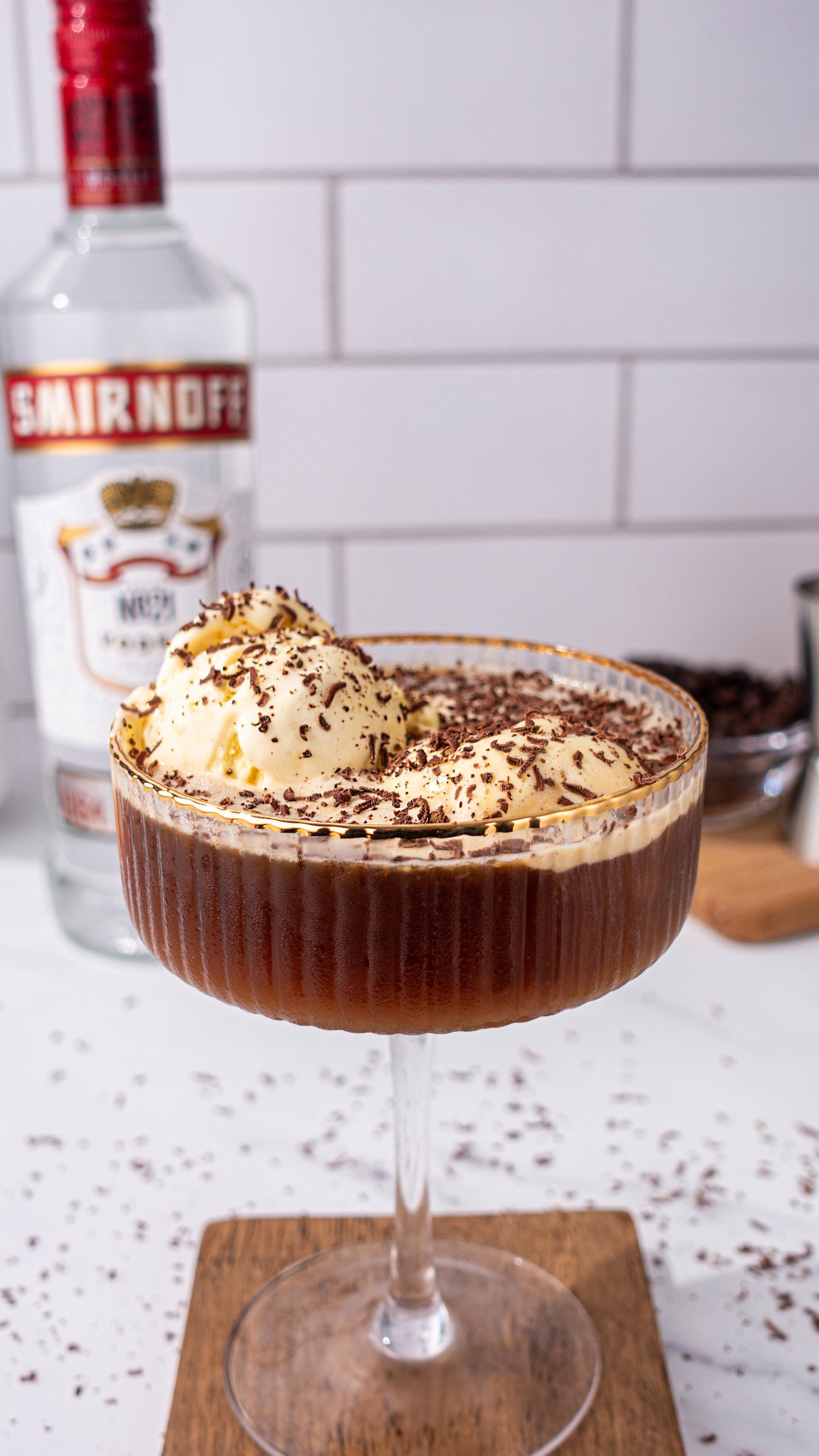 Espresso Martini Affogato cocktail recipe by Gin & Domic
