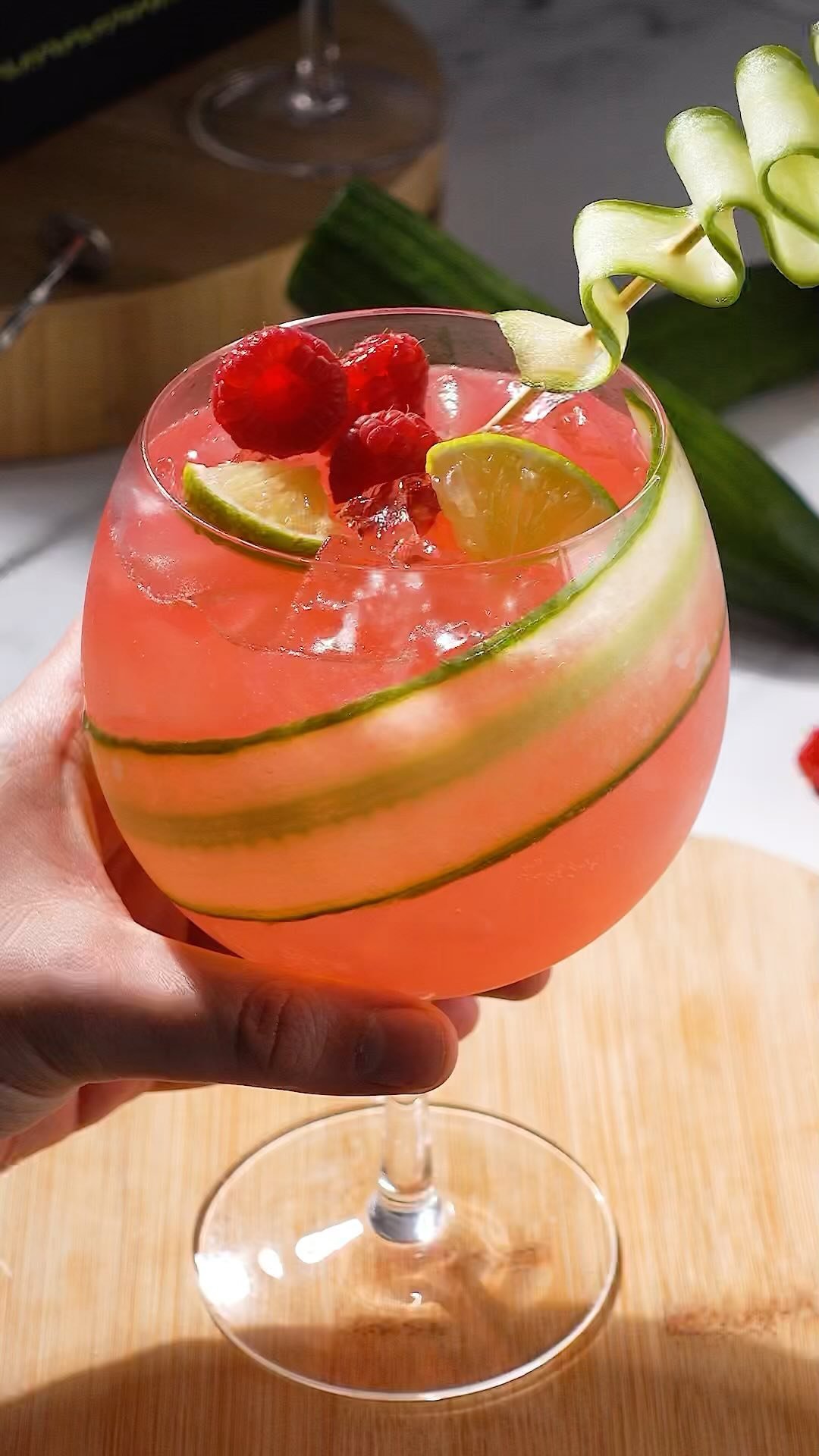 Raspberry Gin Cocktail cocktail recipe by Gin & Domic