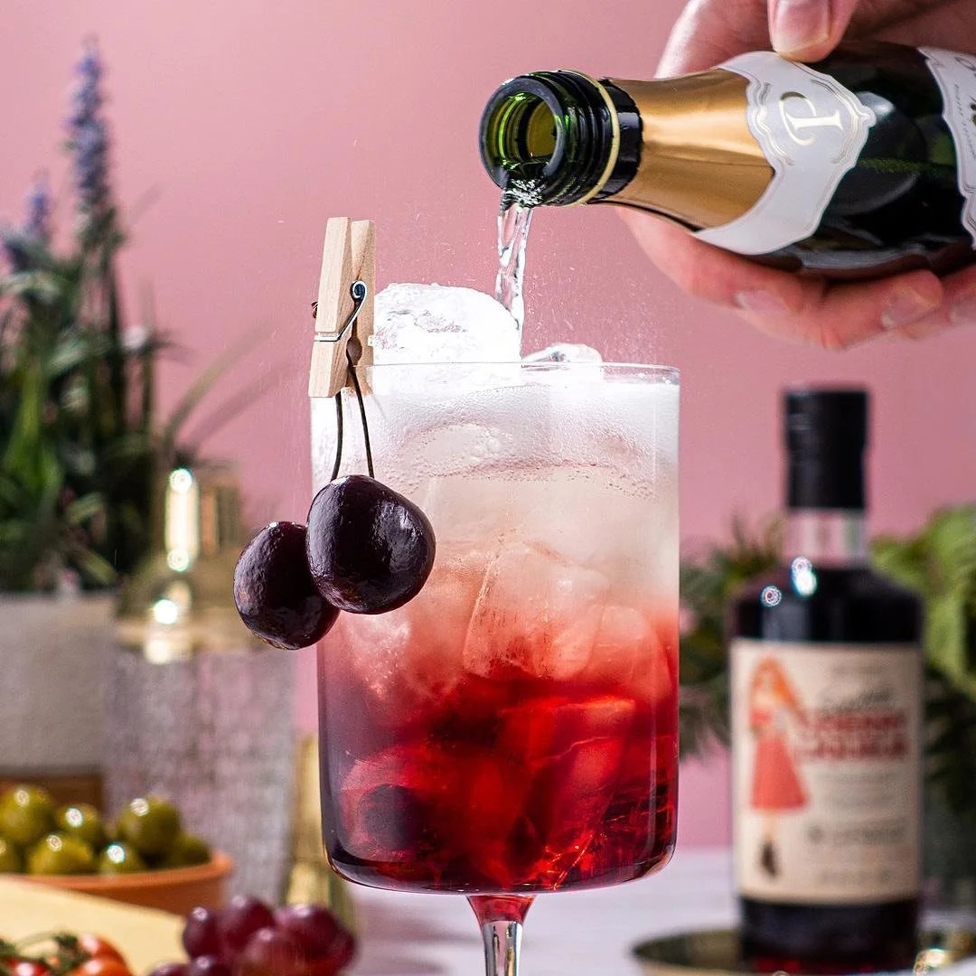 Cherry Sparkling Cocktail cocktail recipe by Gin & Domic