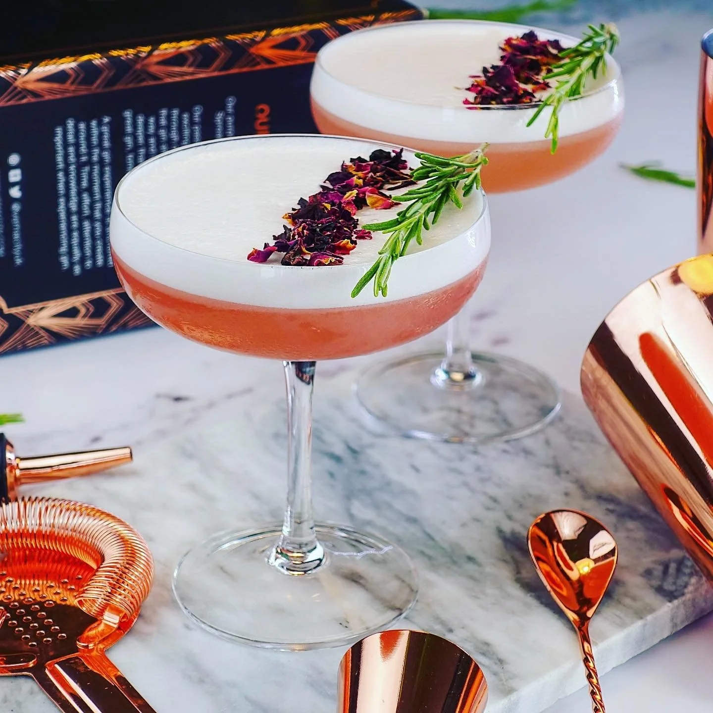 Cherry & Rosemary Gin Sour cocktail recipe by Gin & Domic