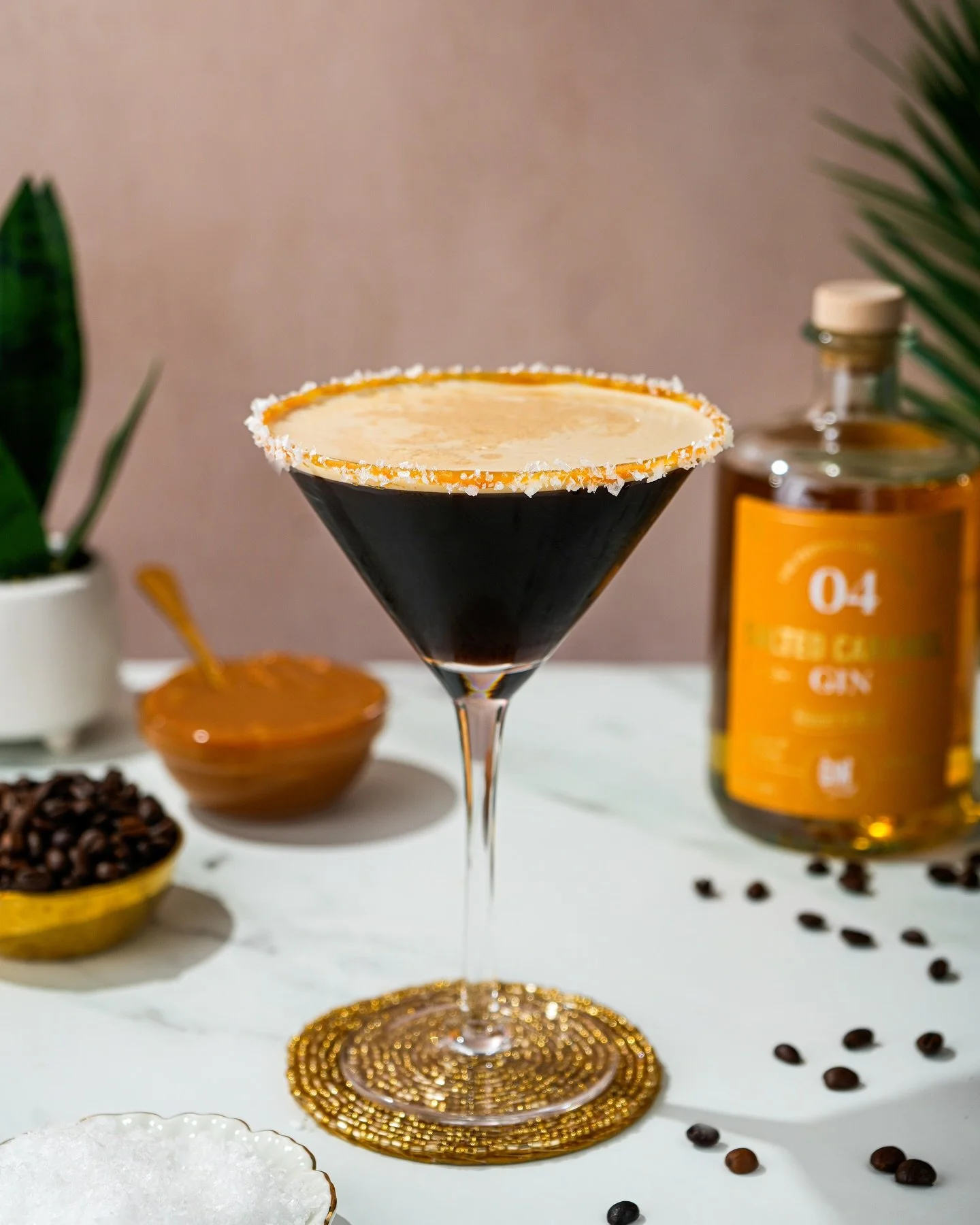 Salted Caramel Espresso Martini cocktail recipe by Gin & Domic