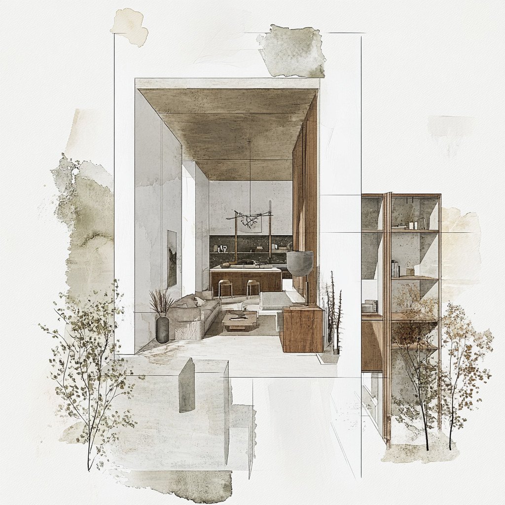 Interior storyboard example, a key part of the DCA Signature Design Process.