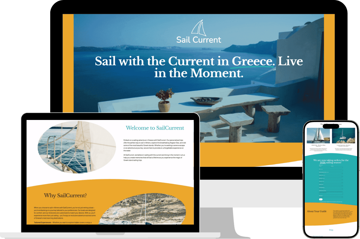 Sail Current Charter Website