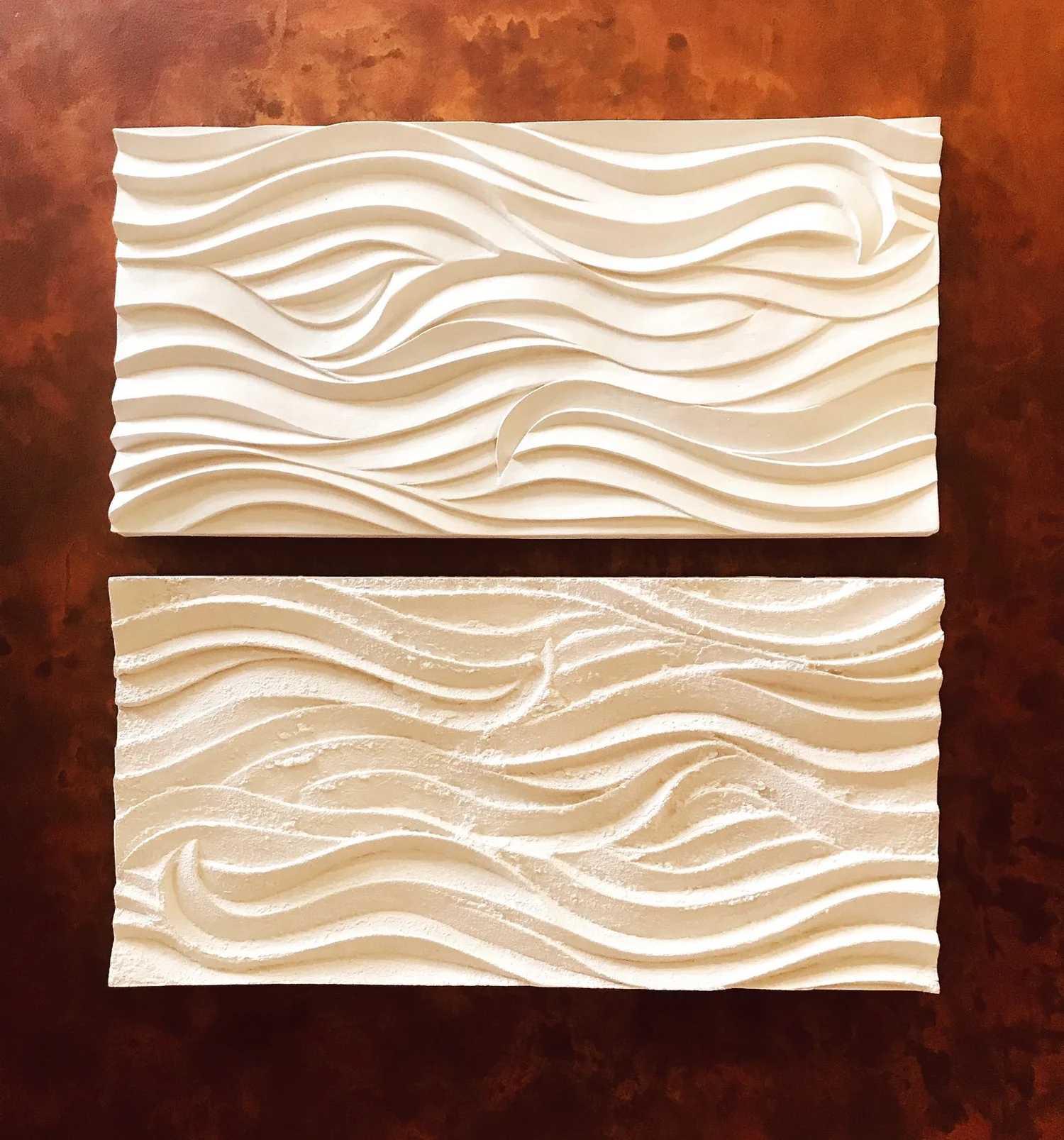 Smooth Sand Ripple Relief - White - styling inspiration 1