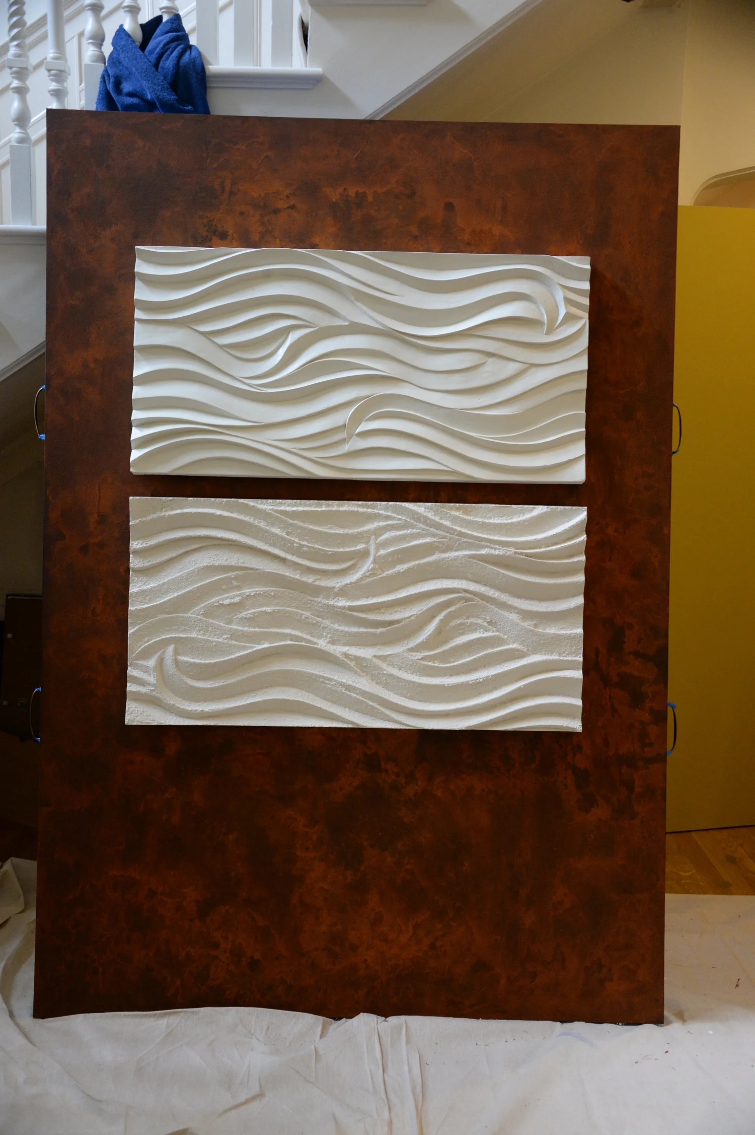 Smooth Sand Ripple Relief - White - styling inspiration 2