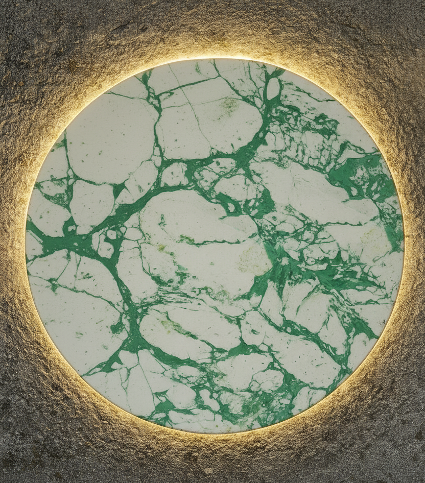 Marbled Circle - Green and White - styling inspiration 1