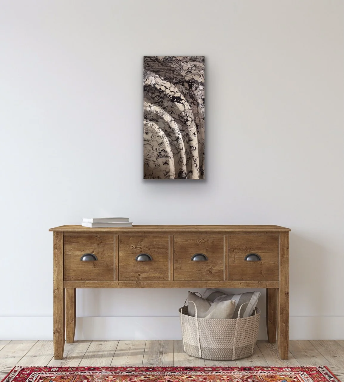 Egyptian Palm I - Black and White Marble Effect - styling inspiration 2