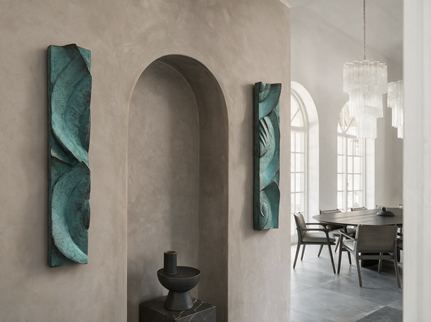 Deco Wave I - Verdigris - styling inspiration 2