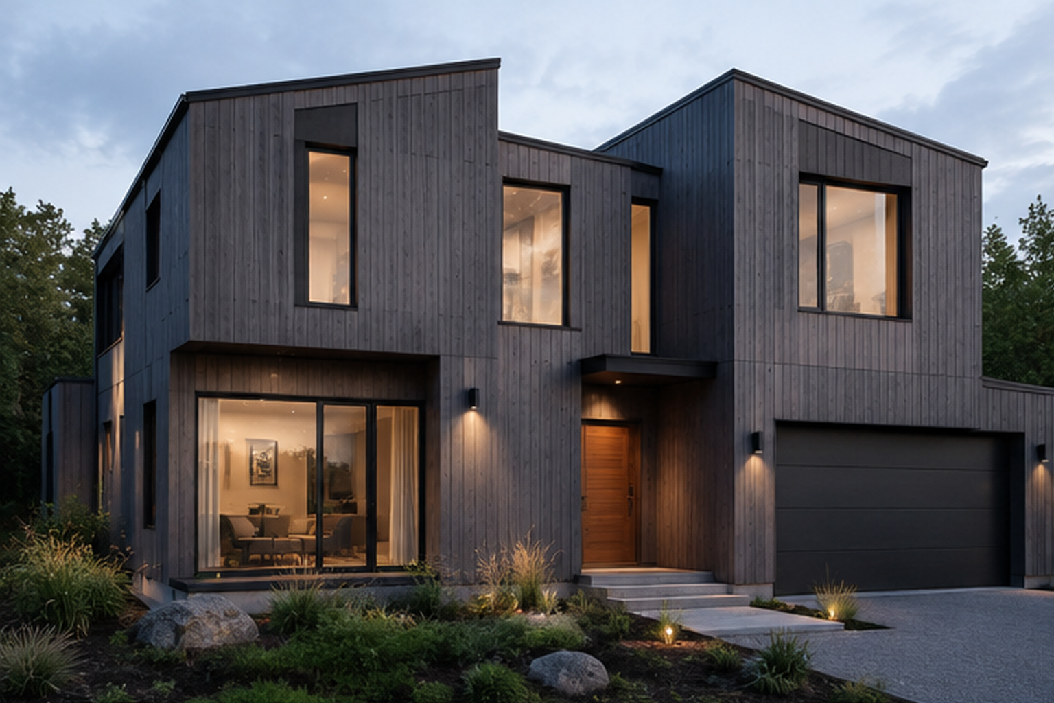 WOCA Exterior Wood Oil — Graphite colour on timber