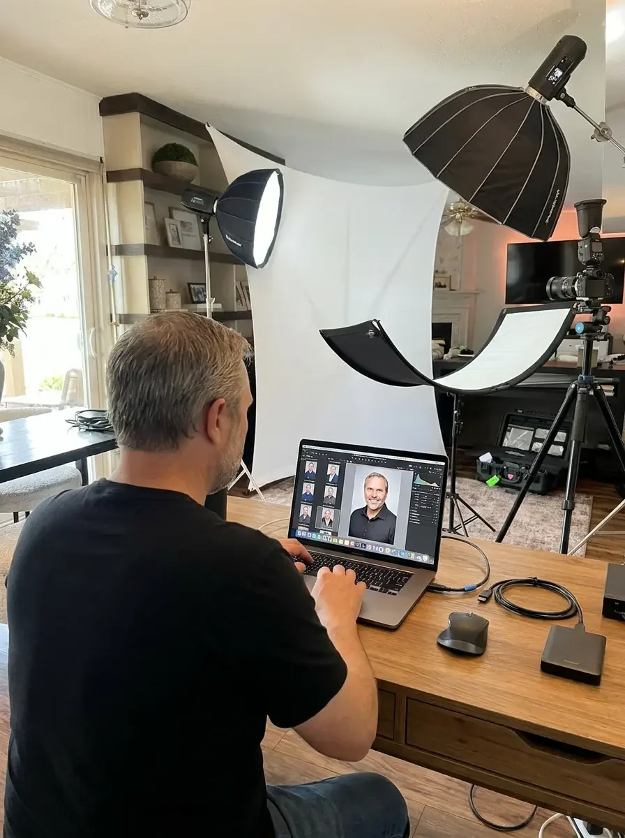 Editing professional headshots for fast turnaround