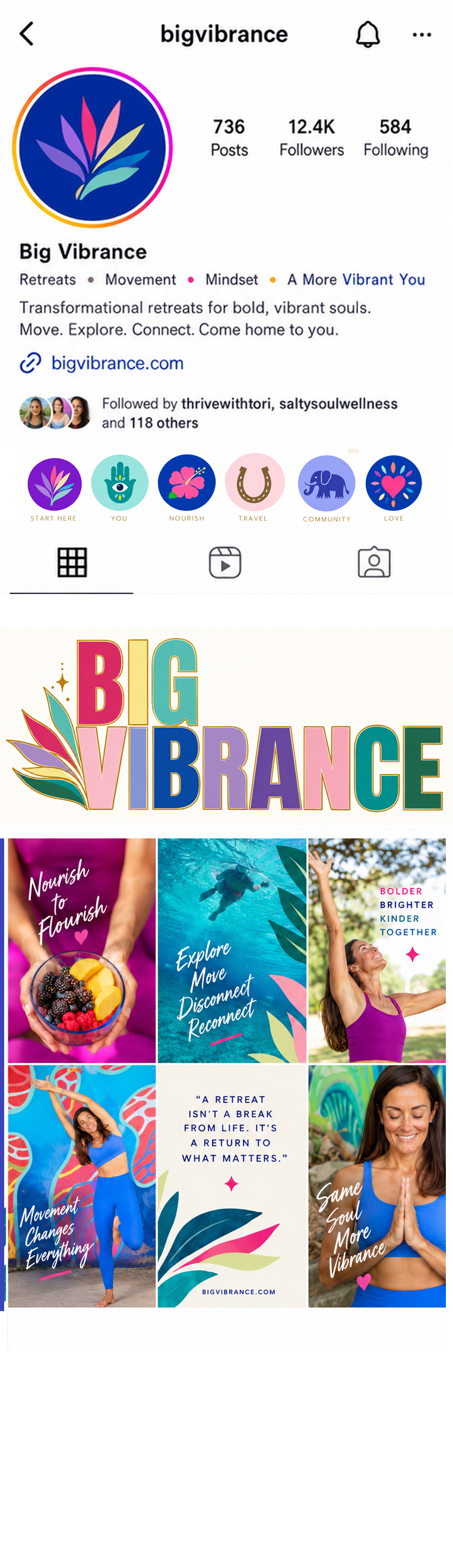 Big Vibrance social layout concept A