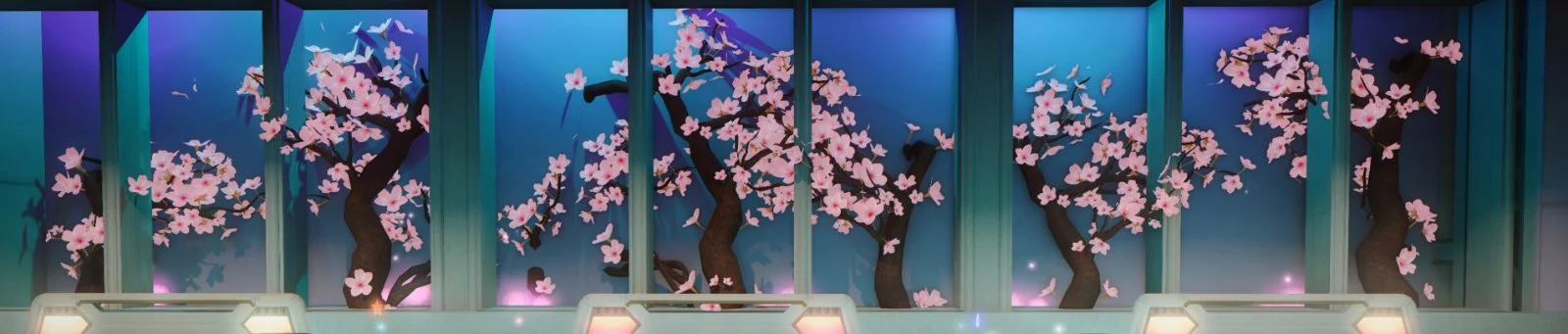 Cherry blossom wall