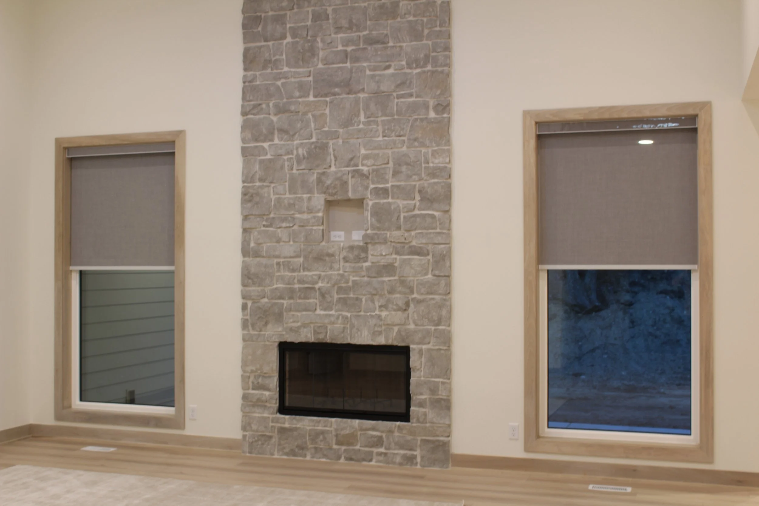 Zebra blinds showing adjustable light control