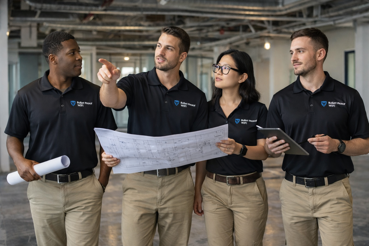 Bulletproof WiFi site planning team