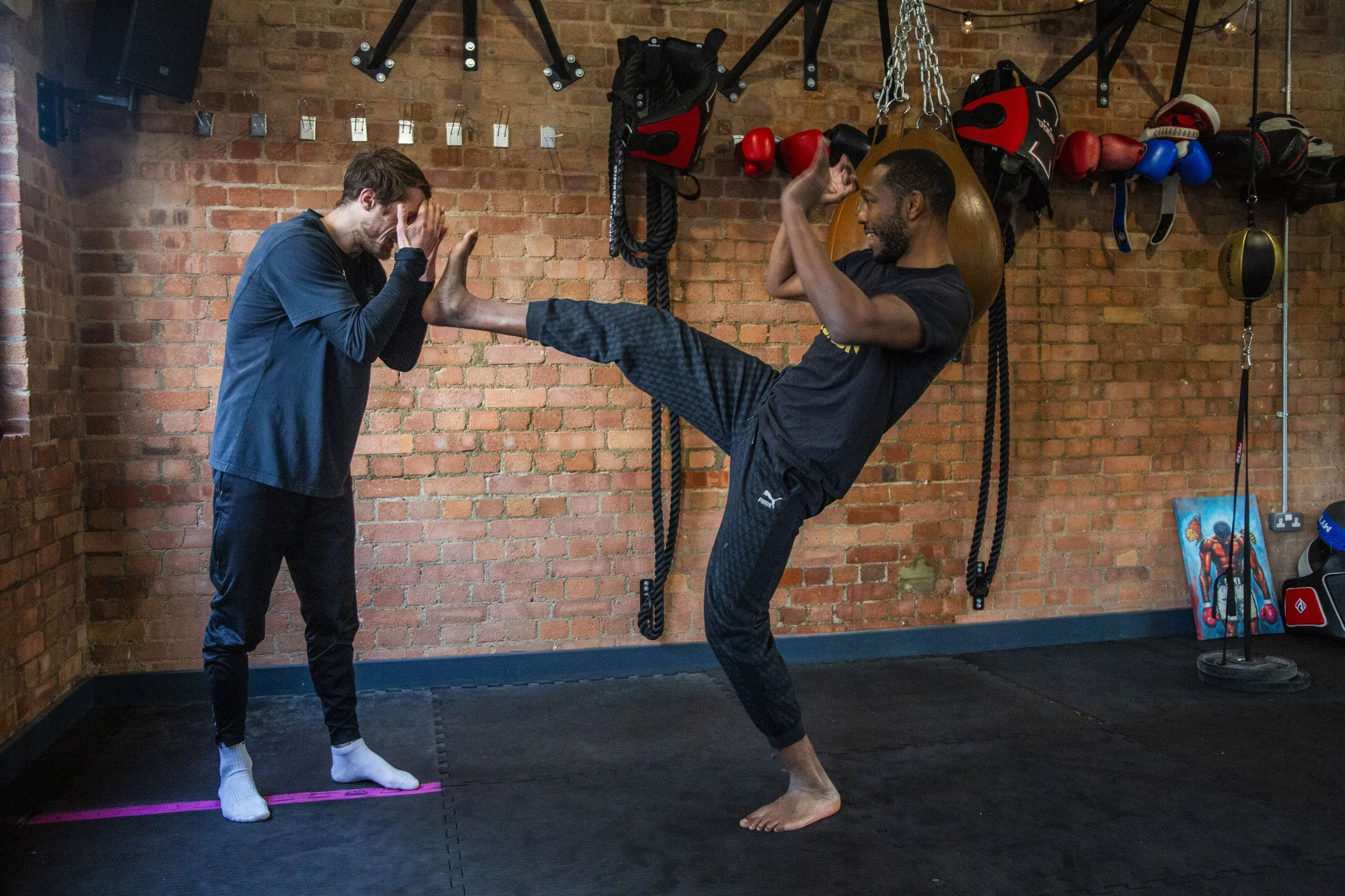 Boxing and kickboxing Essentials session at The MAW Studios with Mark coaching in Hackney Wick.