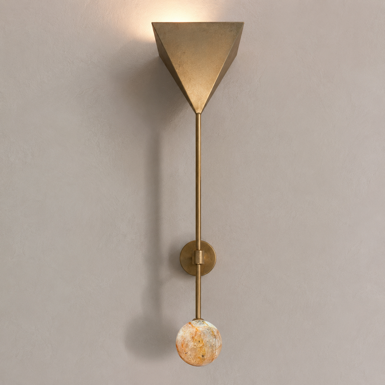 Jóia Sconce L in brushed brass