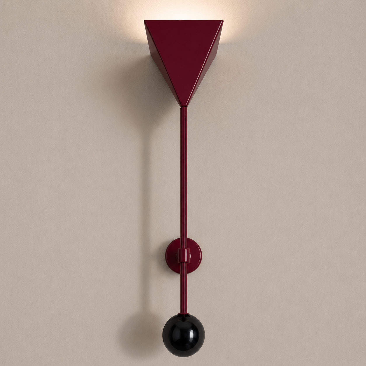 Jóia Sconce L in red painted steel