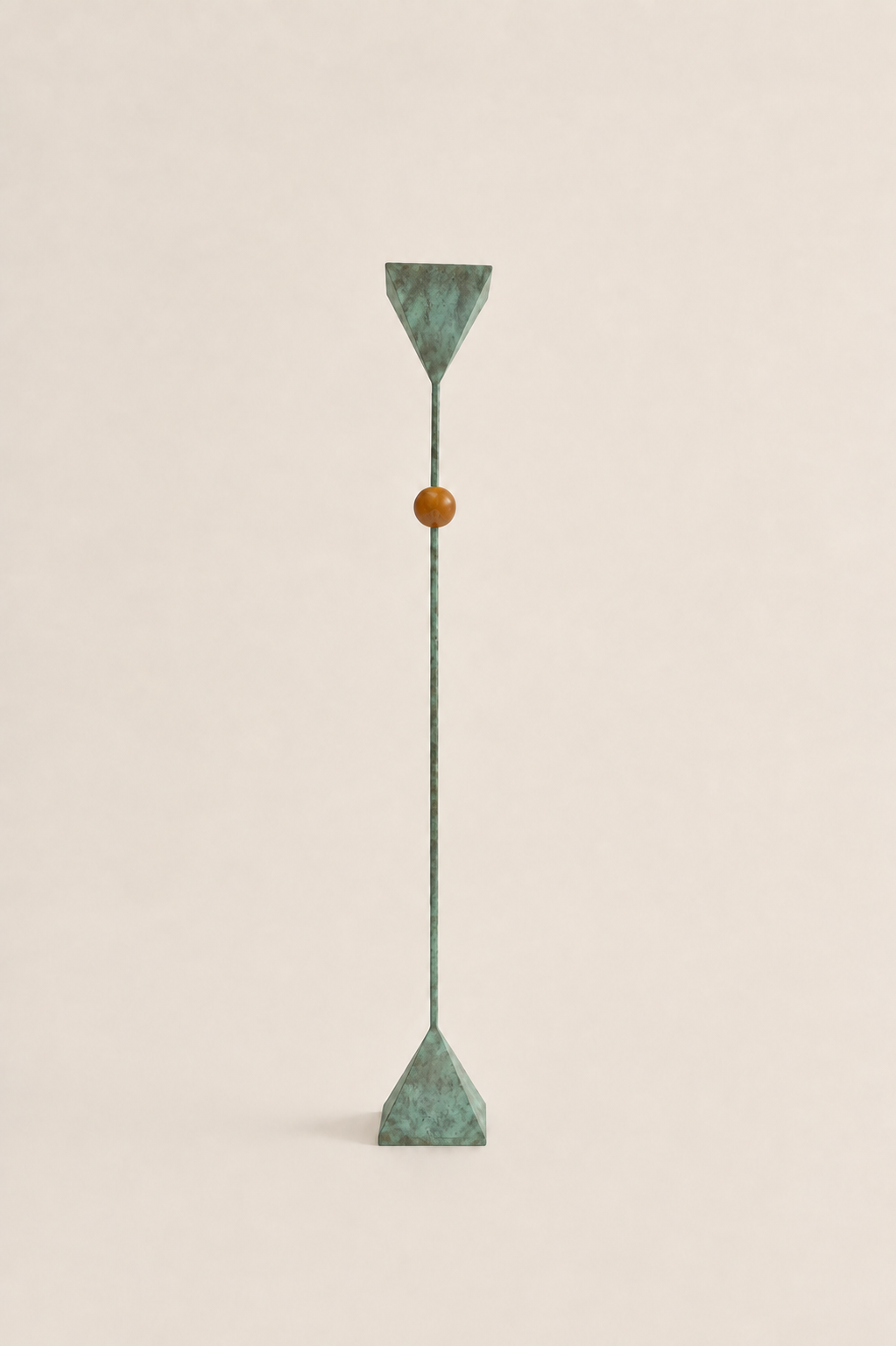 Jóia F in green patina brass