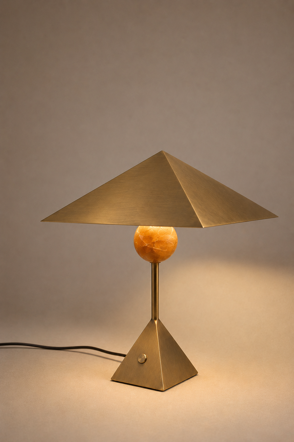 Jóia T in brushed brass