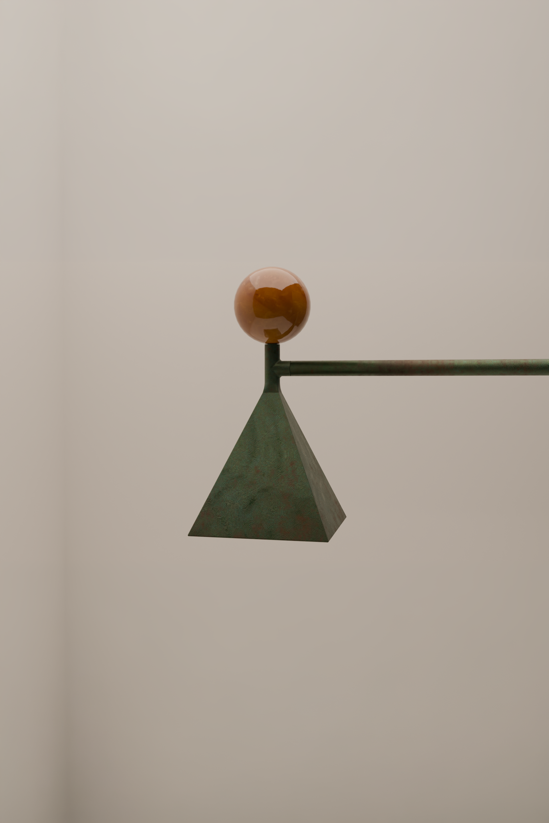 Jóia 4 in green patina brass