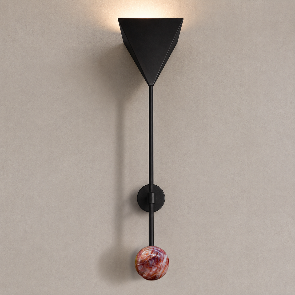 Jóia Sconce L in black painted steel