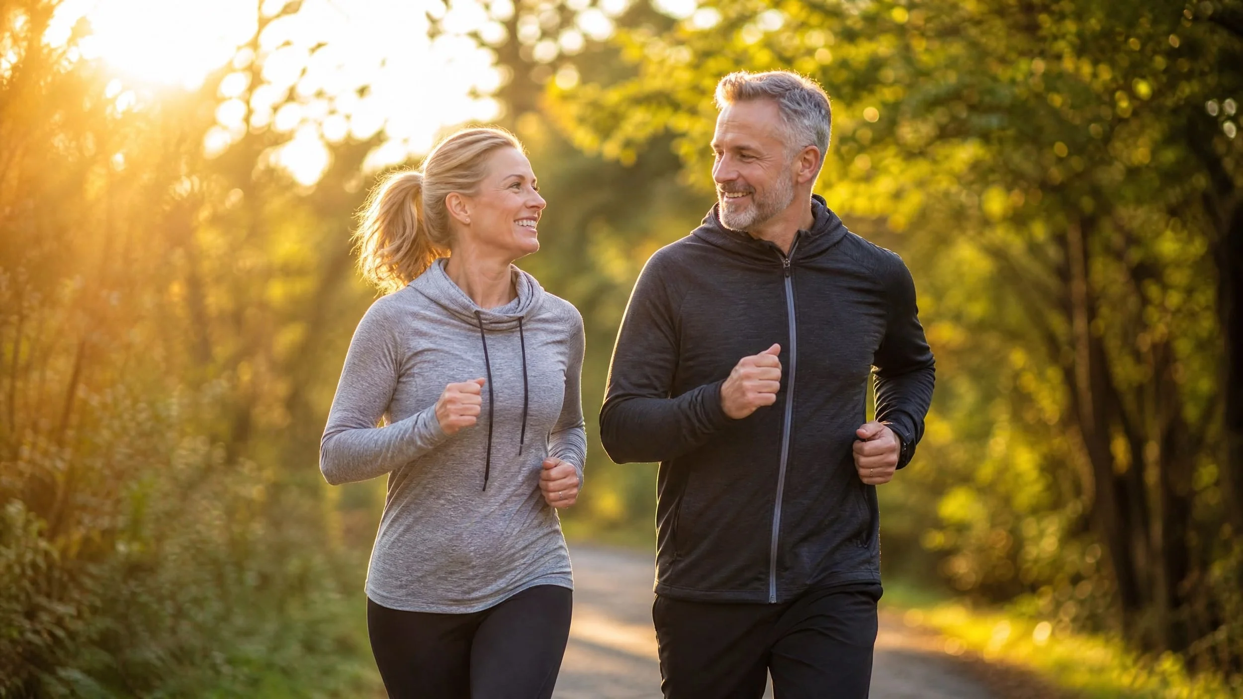 Couple enjoying active lifestyle pain-free after regenerative medicine treatment in Tampa