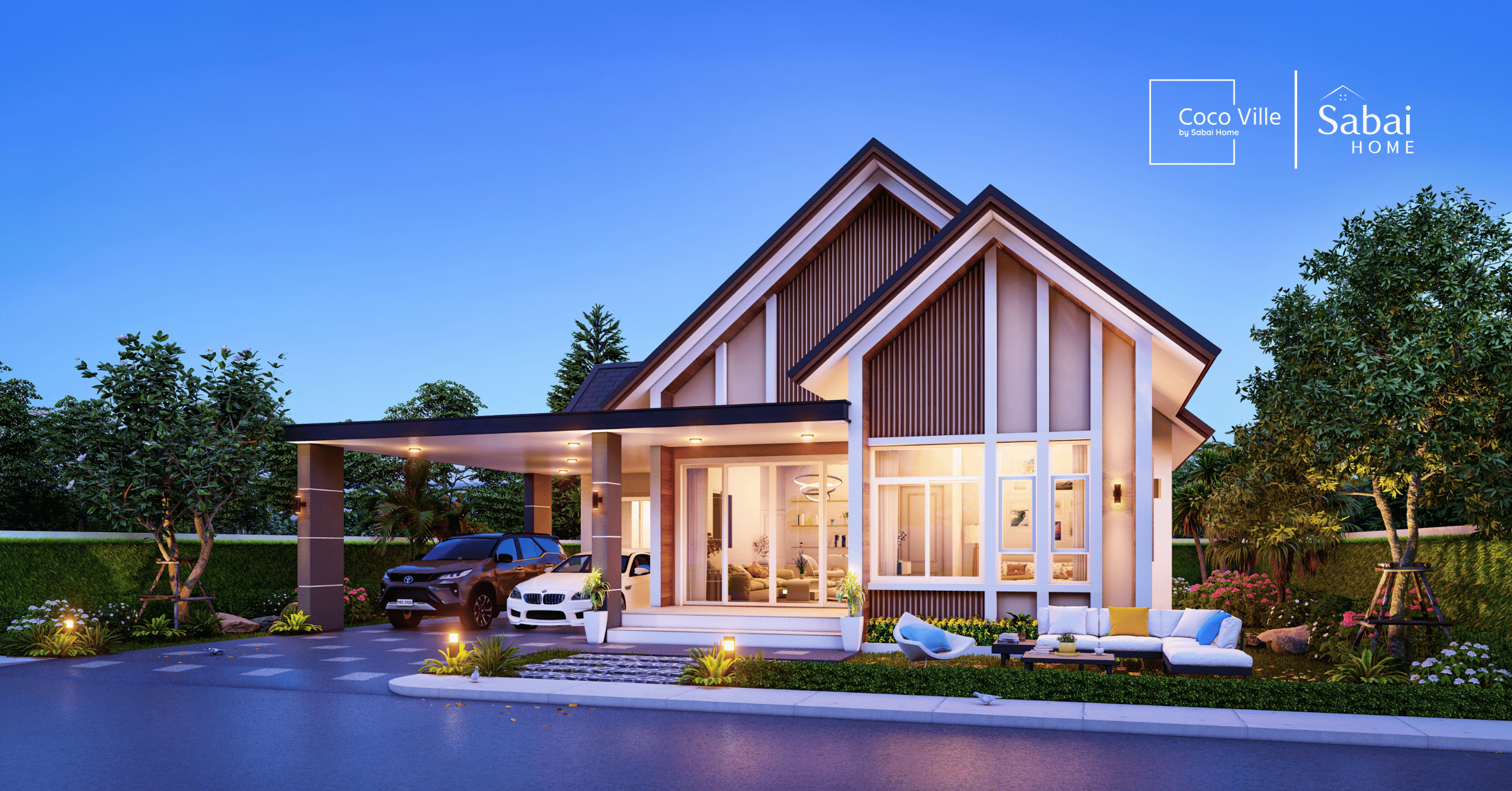 Coco Ville pool villa with swimming pool and fully furnished, starting from 6.xx million Baht