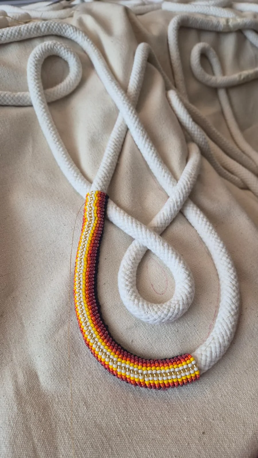 Beading the cord