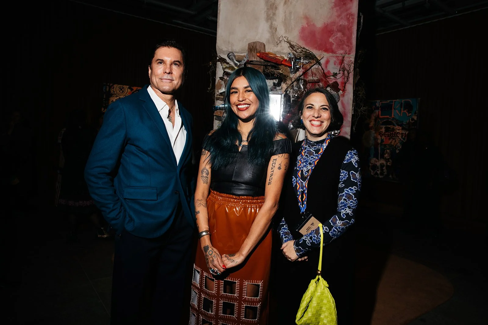 Reid Walker, Grace Rosario Perkins and Nina O'Neil at the Whitney Museum, October 2025