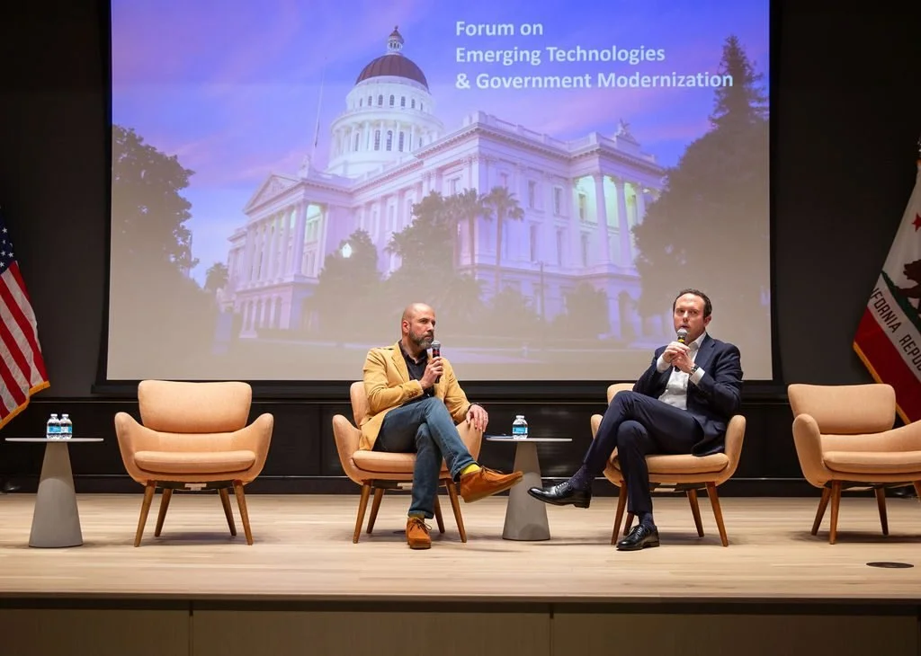 Nader in a fireside conversation at the Forum on Emerging Technologies and Government Modernization