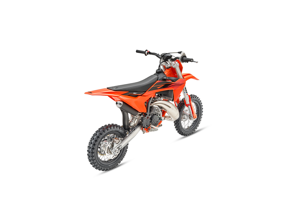 2027 KTM 50 SX Rear ¾ view