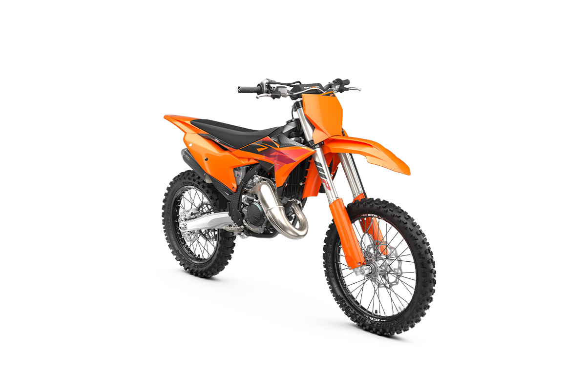 2027 KTM 125 SX Front ¾ view