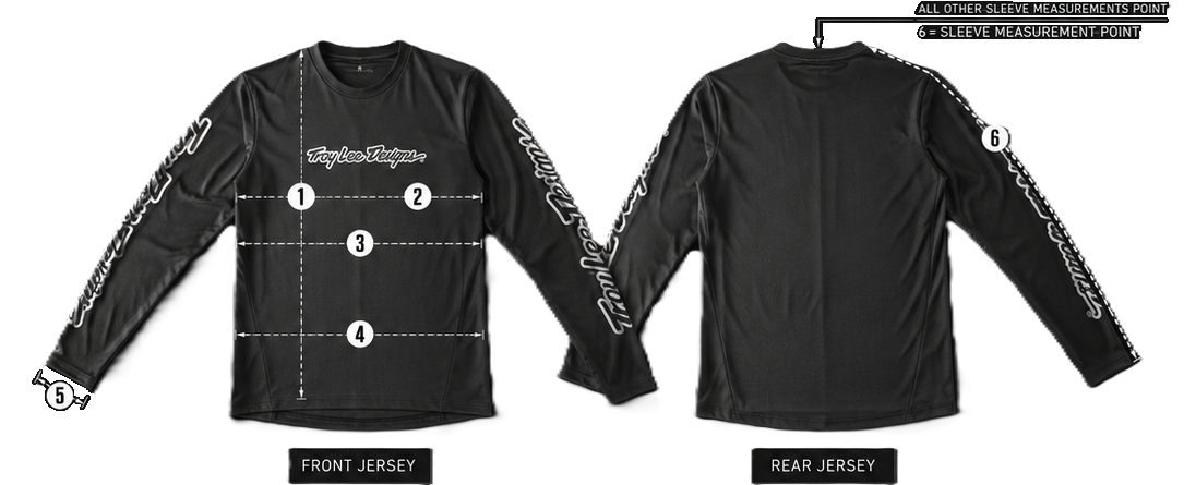 GP Jersey measurement points